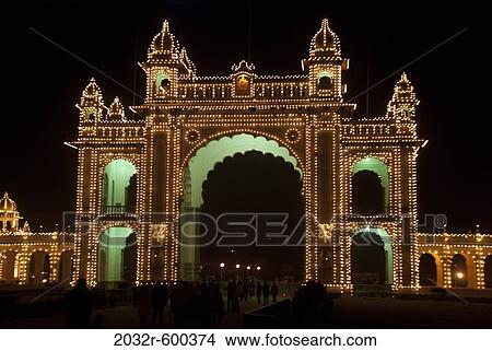 Designed by English architect Henry Irwin completed in 1912, Mysore India View Large Photo Image Picture - Designed by English architect Henry Irwin completed in 1912, Mysore India. Fotosearch