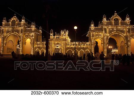 Stock Image - Designed by English architect Henry Irwin completed in 1912, Mysore India. Fotosearch