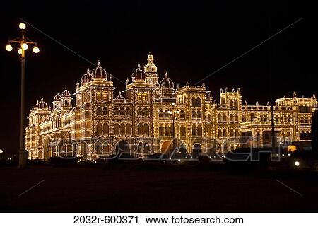 Stock Image - Designed by English architect Henry Irwin completed in 1912, Mysore India. Fotosearch