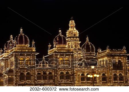 Stock Image - Designed by English architect Henry Irwin completed in 1912, Mysore India. Fotosearch