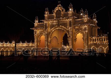 Stock Photo - Designed by English architect Henry Irwin completed in 1912, Mysore India. Fotosearch