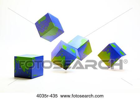 Earth like blocks tumbling and bouncing against white background View Large Photo Image Stock Photography - Earth like blocks tumbling and bouncing against white background. Fotosearch