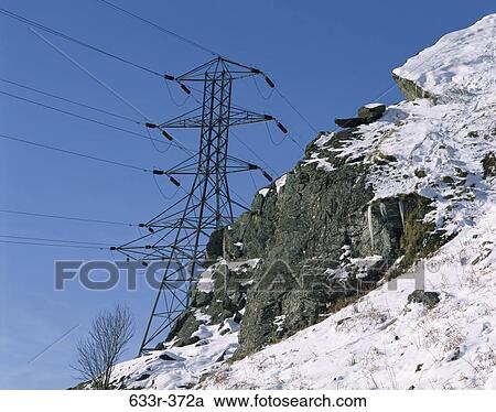 Electricity pylon on the side of a hill, Scotland View Large Photo Image Stock Image - Electricity pylon on the side of a hill, Scotland. Fotosearch