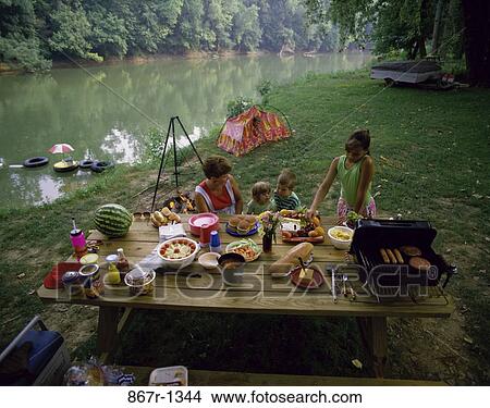 Family at a picnic View Large Photo Image Picture - Family at a picnic. Fotosearch