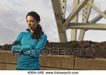 Female urban athlete, portrait View Large Photo Image Stock Photo - Female urban athlete, portrait. Fotosearch