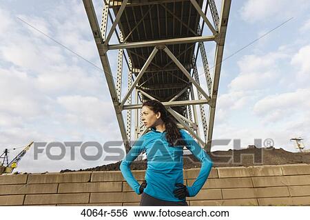 Female urban athlete, portrait View Large Photo Image Stock Photograph - Female urban athlete, portrait. Fotosearch