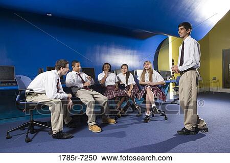 Group of high school students in a classroom View Large Photo Image Stock Image - Group of high school students in a classroom. Fotosearch
