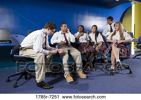Group of high school students in a classroom View Large Photo Image Stock Image - Group of high school students in a classroom. Fotosearch