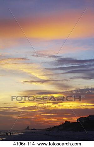 Gulf of Mexico, Sunset on beach View Large Photo Image Picture - Gulf of Mexico, Sunset on beach. Fotosearch