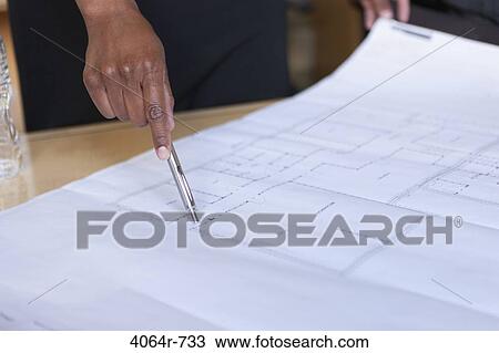 Hand on blueprint View Large Photo Image Stock Image - Hand on blueprint. Fotosearch
