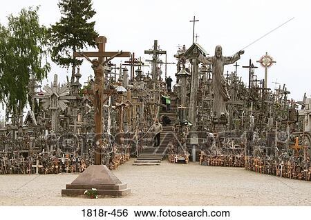 Hill of Crosses, Lithuania View Large Photo Image Stock Photograph - Hill of Crosses, Lithuania. Fotosearch