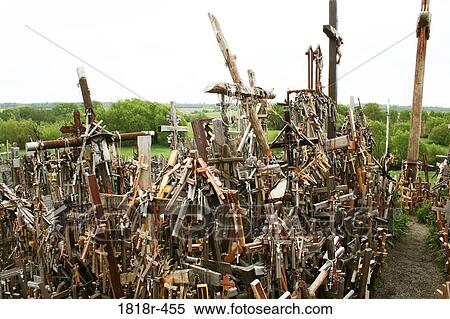 Hill of Crosses, Lithuania View Large Photo Image Stock Photography - Hill of Crosses, Lithuania. Fotosearch