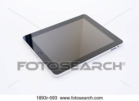 Stock Image - iPad against white background. Fotosearch