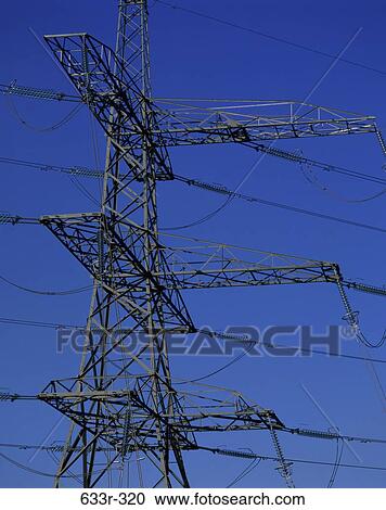 Low angle view of an electricity pylon View Large Photo Image Stock Image - Low angle view of an electricity pylon. Fotosearch
