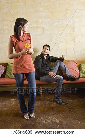 Man and woman flirting View Large Photo Image Stock Image - Man and woman flirting. Fotosearch