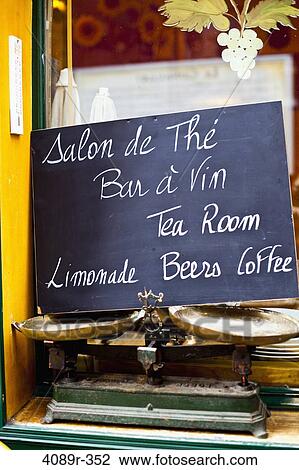 Menu sign in a cafe window, Paris, Ile-de-France, France View Large Photo Image Stock Image - Menu sign in a cafe window, Paris, Ile-de-France, France. Fotosearch