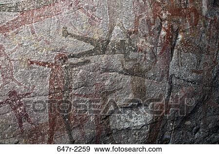 Stock Photo - Mexico, Baja California Sur, near Mulege, Sierra de Guadalupe Mountains, San Borjitas cave paintings. Fotosearch