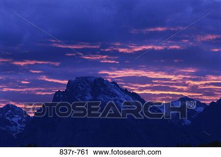 Stock Image - Mountain at Grand Teton National Park, Wyoming, USA. Fotosearch