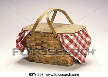 Picnic basket View Large Photo Image Stock Photo - Picnic basket. Fotosearch