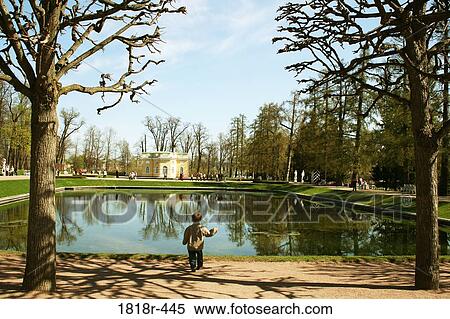 Pond, Peter the Great's palace, St. Petersburg, Russia View Large Photo Image Stock Photography - Pond, Peter the Great's palace, St. Petersburg, Russia. Fotosearch