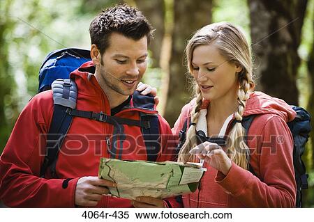 Portland, Oregon, USA, Couple hiking, stopping to reading map View Large Photo Image Stock Photography - Portland, Oregon, USA, Couple hiking, stopping to reading map. Fotosearch
