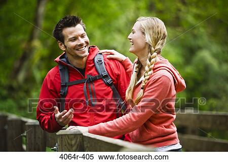 Portland, Oregon, USA, Couple on bridge in forest View Large Photo Image Stock Photography - Portland, Oregon, USA, Couple on bridge in forest. Fotosearch