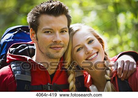 Portland, Oregon, USA, Man and woman hiking, portrait View Large Photo Image Stock Photo - Portland, Oregon, USA, Man and woman hiking, portrait. Fotosearch