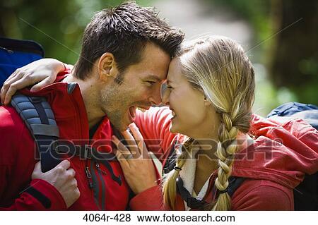 Portland, Oregon, USA, Man and woman hiking, portrait View Large Photo Image Stock Photo - Portland, Oregon, USA, Man and woman hiking, portrait. Fotosearch