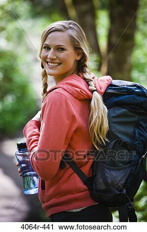 Portland, Oregon, USA, Woman hiker, portrait View Large Photo Image Stock Image - Portland, Oregon, USA, Woman hiker, portrait. Fotosearch