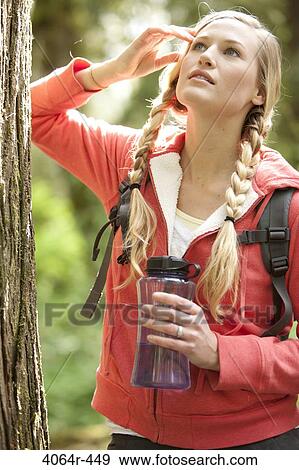 Portland, Oregon, USA, Woman hiker, portrait View Large Photo Image Stock Photo - Portland, Oregon, USA, Woman hiker, portrait. Fotosearch