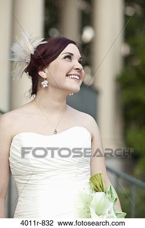 Portrait of smiling bride View Large Photo Image Stock Image - Portrait of smiling bride. Fotosearch