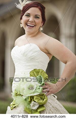 Stock Photo - Portrait of smiling bride. Fotosearch