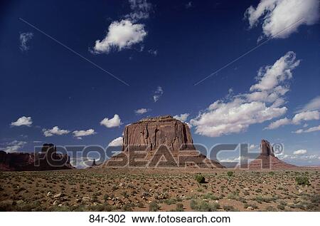 Stock Image - Rock formations at Monument Valley, Arizona, USA. Fotosearch