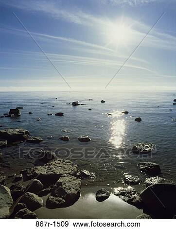 Rocks in Lake Michigan, Michigan, USA View Large Photo Image Stock Photo - Rocks in Lake Michigan, Michigan, USA. Fotosearch