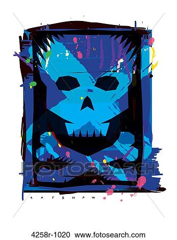 Clipart - Skull and Bones. Fotosearch
