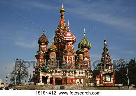 St. Basil's cath., Red Square, south side, Moscow, Russia View Large Photo Image Stock Image - St. Basil's cath., Red Square, south side, Moscow, Russia. Fotosearch