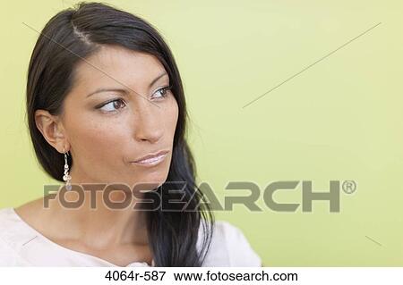 Studio portrait of pensive businesswoman View Large Photo Image Stock Photo - Studio portrait of pensive businesswoman. Fotosearch