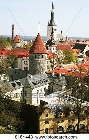 Talin, Estonia, old town View Large Photo Image Stock Image - Talin, Estonia, old town. Fotosearch
