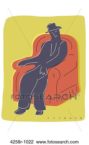 The Chair Rests View Large Illustration Drawing - The Chair Rests. Fotosearch