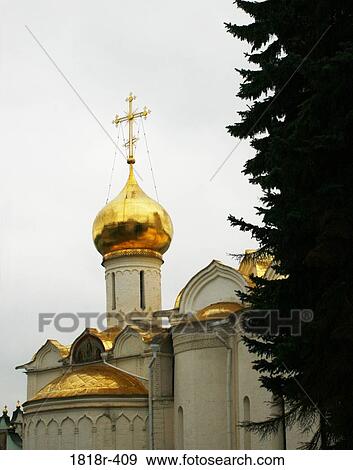 Trinity Cathedral, Trinity monastery of St. Sergius, north of Moscow, Russia View Large Photo Image Stock Photo - Trinity Cathedral, Trinity monastery of St. Sergius, north of Moscow, Russia. Fotosearch