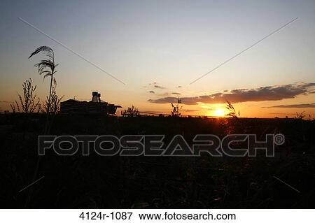 UK, London Purfleet, Landscape at sunset at RSPB Old Moor View Large Photo Image Stock Photo - UK, London Purfleet, Landscape at sunset at RSPB Old Moor. Fotosearch