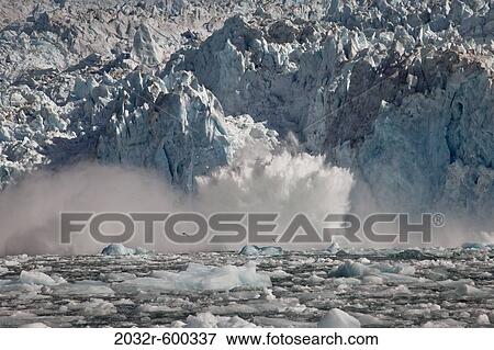 USA, Alaska, Le Conte Glacier, ice splashing into water View Large Photo Image Stock Photo - USA, Alaska, Le Conte Glacier, ice splashing into water. Fotosearch