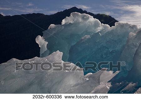 Stock Photograph - USA, Alaska, Le Conte Glacier, melting iceberg. Fotosearch