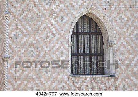 Window of a palace, Doge's Palace, St. Mark's Square, Venice, Veneto, Italy View Large Photo Image Stock Photo - Window of a palace, Doge's Palace, St. Mark's Square, Venice, Veneto, Italy. Fotosearch
