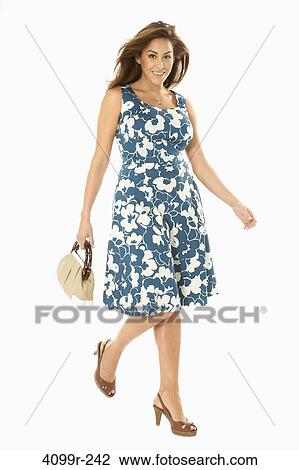 Stock Image - Young woman smiling. Fotosearch