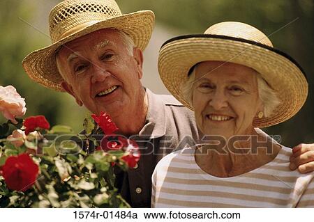 Portrait of a senior couple smiling View Large Photo Image Stock Image - Portrait of a senior couple smiling. Fotosearch