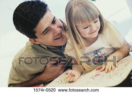 Father and daughter smiling View Large Photo Image Stock Image - Father and daughter smiling. Fotosearch
