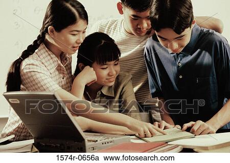 Group of teenage students studying together View Large Photo Image Stock Image - Group of teenage students studying together. Fotosearch