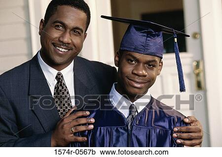 Portrait of a father with his graduate son View Large Photo Image Stock Image - Portrait of a father with his graduate son. Fotosearch