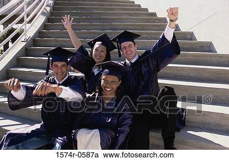Portrait of graduation students wearing graduation outfits View Large Photo Image Stock Image - Portrait of graduation students wearing graduation outfits. Fotosearch